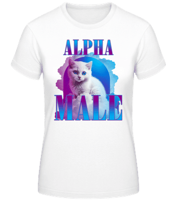 Alpha Male Chat - T-shirt standard Femme - Blanc - Devant