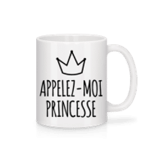 Appelez-Moi Princesse - Mug en céramique blanc - Blanc - Devant