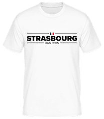 Strasbourg Bas Rhin Ville France Drapeau · T-shirt standard Homme