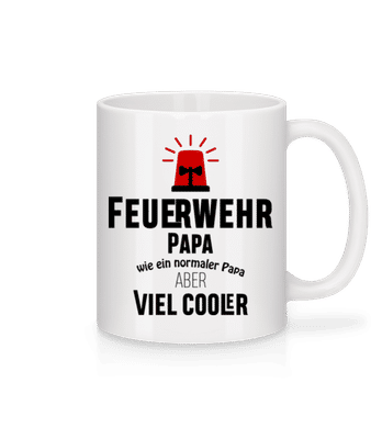 Cooler Feuerwehr Papa - Tasse - Weiß - Vorne