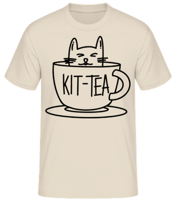 Kit Tea - Men's Basic T-Shirt - Cream - Front
