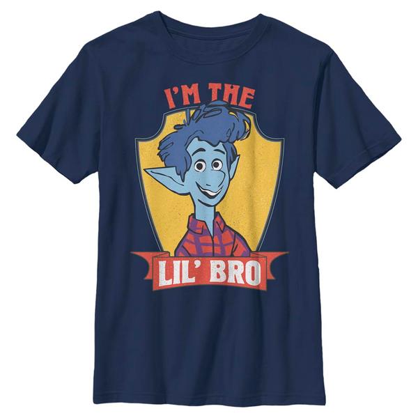 Aperçu: Pixar - En avant - Ian Lil Bro - Enfant T-shirt - Bleu marine - Devant