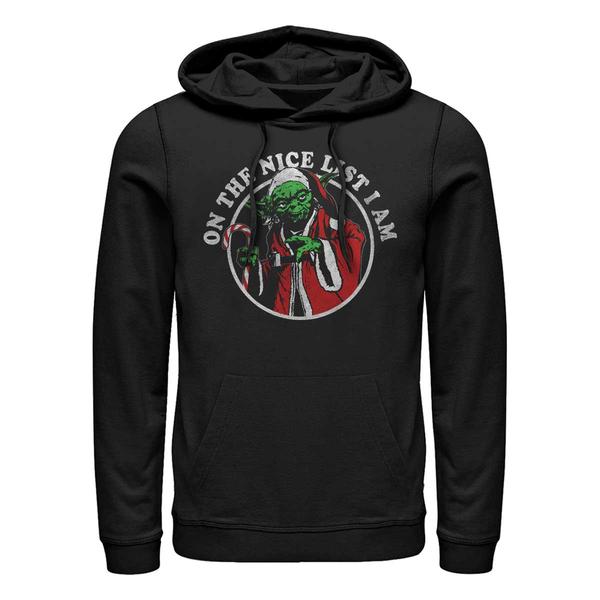 Aperçu: Star Wars - Yoda Nice List - Christmas - Unisex Sweat à capuche - Noir - Devant