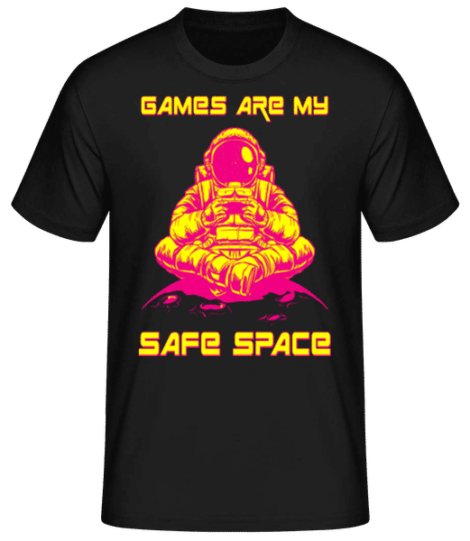 Aperçu: Games My Safe Space - T-shirt standard Homme - Noir - Devant
