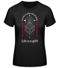 Creator Of Your Own Destiny - Frauen Basic T-Shirt - Schwarz - Vorne