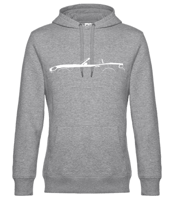 'Fiat 124 Spider (2016)' Silhouette - Men’s Standard Hoodie - Heather grey - Front