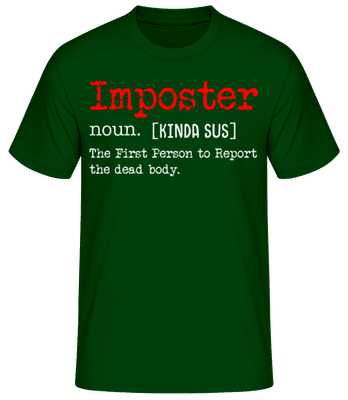 Imposter Definition Design - Men's Basic T-Shirt - Bottle green - Front