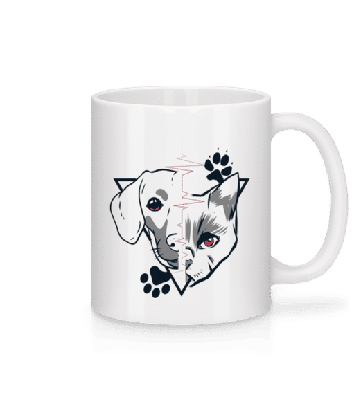 Aperçu: Cat And Dog - Mug en céramique blanc - Blanc - Devant