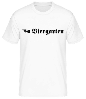 Biergarten - Männer Basic T-Shirt - Weiß - Vorne