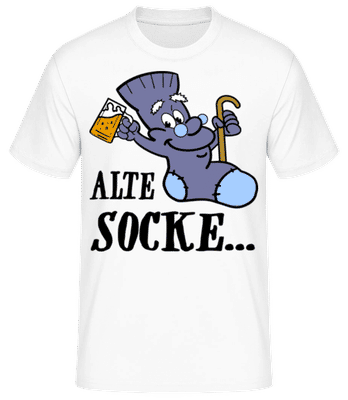 Alte Socke - Männer Basic T-Shirt - Weiß - Vorne