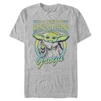Star Wars - The Mandalorian - Grogu Collegiate - Men's T-Shirt - Heather grey - Front