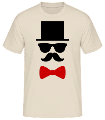 Nœud papillon rouge du marié - T-shirt standard Homme - Crème - Devant