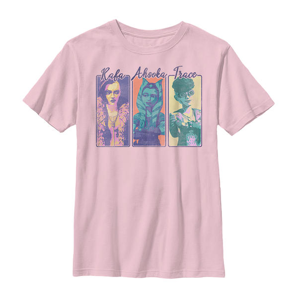 Aperçu: Star Wars - The Clone Wars - Skupina Girl Gang - Enfant T-shirt - Rose - Devant