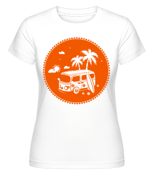 Aperçu: Holiday Icon Orange -  T-shirt Shirtinator femme - Blanc - Devant