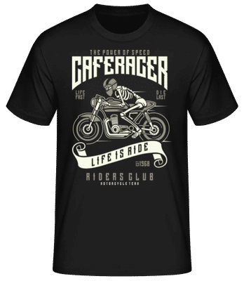 Speed Of Caferacer - Men's Basic T-Shirt - Black - Front