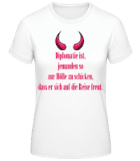 Diplomatie - Frauen Basic T-Shirt - Weiß - Vorne