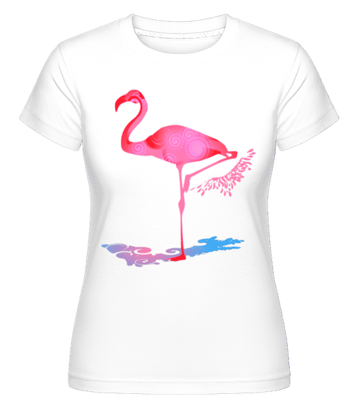 Aperçu: Flamant -  T-shirt Shirtinator femme - Blanc - Devant
