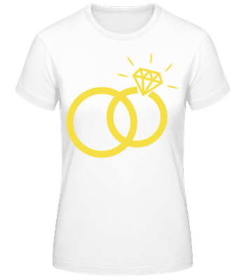 Wedding Rings - Women's Basic T-Shirt - White - Front