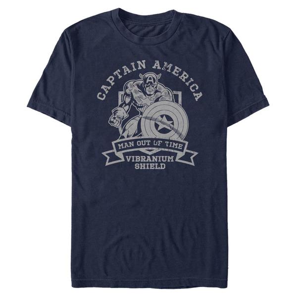 Aperçu: Marvel - Avengers - Captain America Vibranium Shield - Homme T-shirt - Bleu marine - Devant