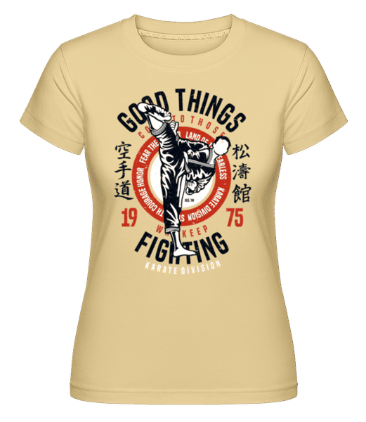 Aperçu: Karate Division -  T-shirt Shirtinator femme - Jaune - Devant