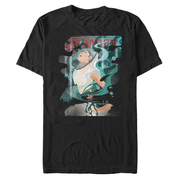 Aperçu: Netflix - Stranger Things - Eleven & Demogorgon Upside Down Eleven - Homme T-shirt - Noir - Devant