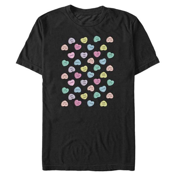 Aperçu: Star Wars - Text Candy Hearts - Valentine's Day - Homme T-shirt - Noir - Devant