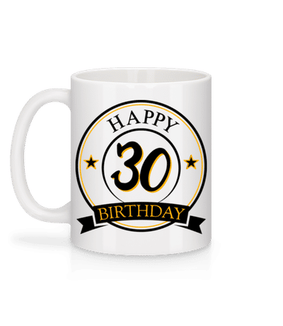 Happy Birthday 30 - Mug - White - Back