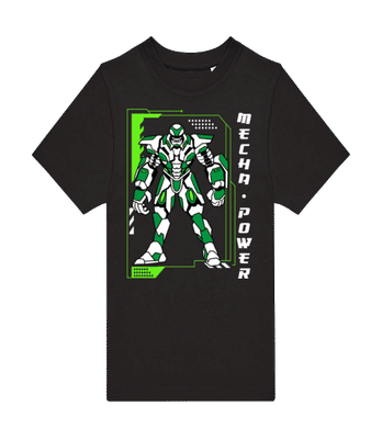 Mecha Power - Kinder T-Shirt B&C - Schwarz - Vorne