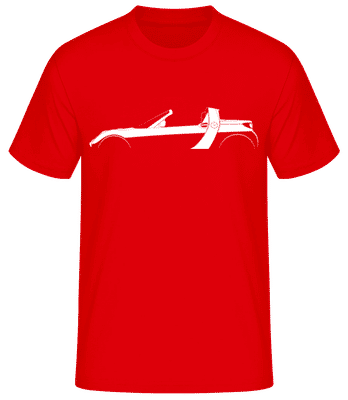 'Smart Roadster' Silhouette - Pánske basic tričko - Červená - Predné