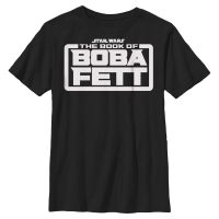Star Wars - Book of Boba Fett - Omega Basic Logo - Dětské Tričko - Černá - Napřed