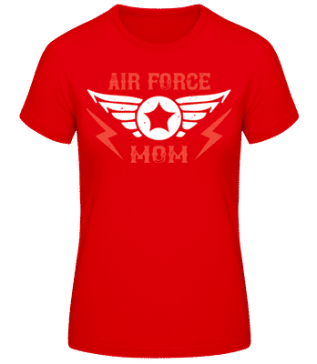 Air Force Mom - T-shirt standard Femme - Rouge - Devant