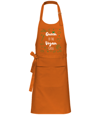 Queen Of The Vegan - Profi Kochschürze - Kürbis - Vorne