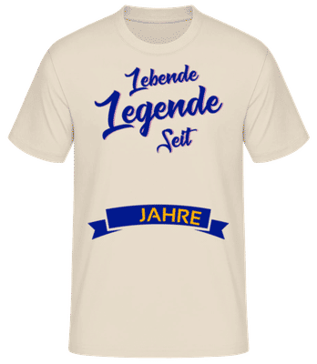 Lebende Legende - Männer Basic T-Shirt - Creme - Vorne