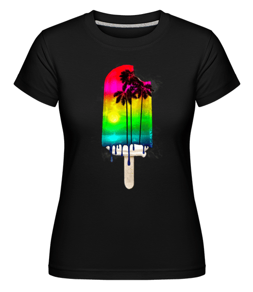 Aperçu: Crème Glacée De Palmiers -  T-shirt Shirtinator femme - Noir - Devant