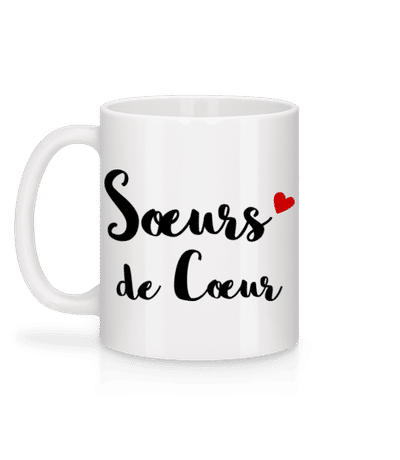 Sœurs De Cœur - Mug en céramique blanc - Blanc - Derrière