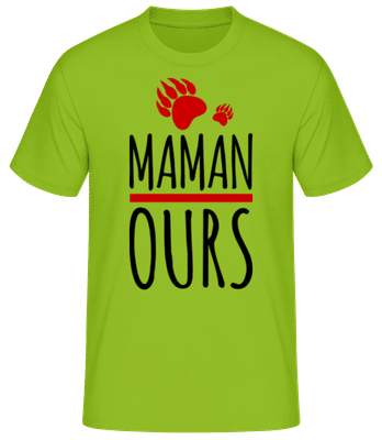 Maman Ours - T-shirt homme B&C - Citron vert - Devant