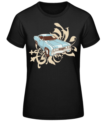 Car Comic - Women's Basic T-Shirt - Black - Front