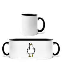 Stinkefinger Möwe · Tasse zweifarbig