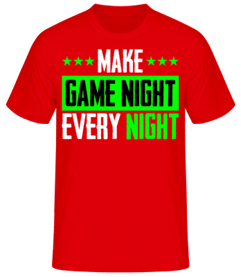Make Every Night Game Night - T-shirt standard Homme - Rouge - Devant