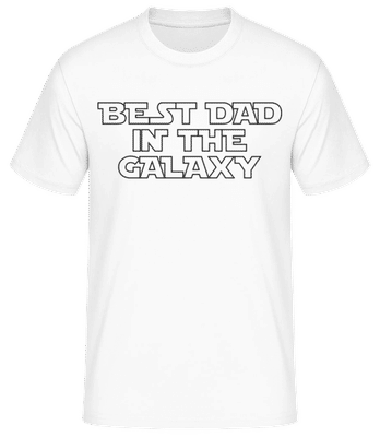 Best Dad In The Galaxy - Men's Basic T-Shirt - White - Front