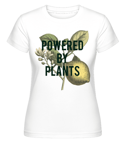 Aperçu: Powered By Plants -  T-shirt Shirtinator femme - Blanc - Devant