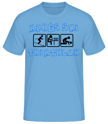 Après Ski Triathlon - Camiseta básica para hombre - Azul claro - delante