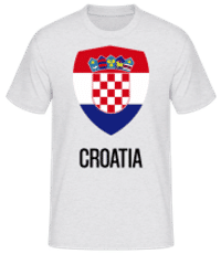 Croatia - Pánske basic tričko - Melírovo šedá - Predné
