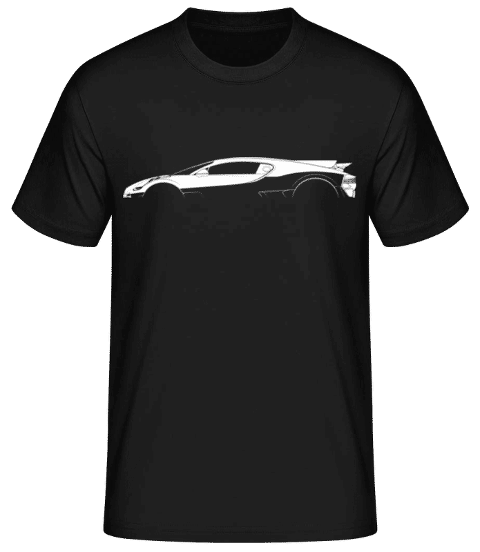Vorschau: 'Bugatti Divo' Silhouette - Männer Basic T-Shirt - Schwarz - Vorne