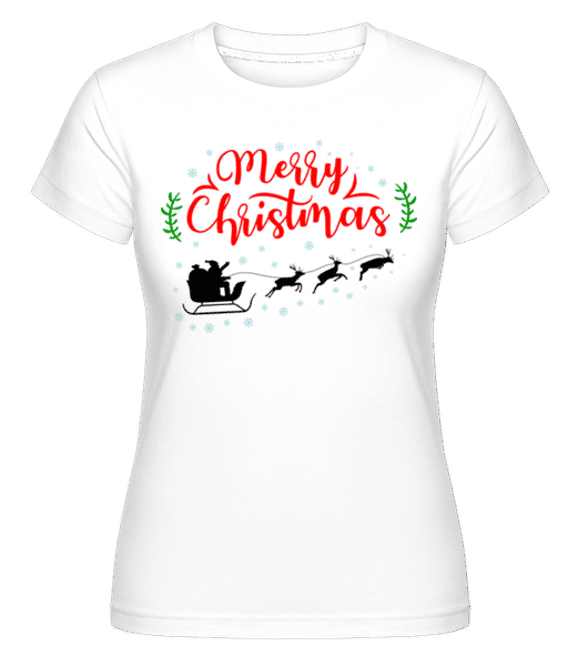 Aperçu: Merry Christmas -  T-shirt Shirtinator femme - Blanc - Devant