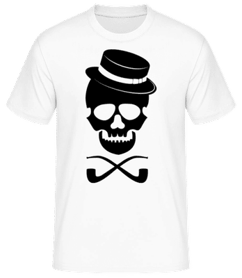 Crâne Avec Chapeau - T-shirt standard Homme - Blanc - Devant