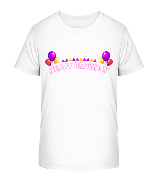 Aperçu: Happy Birthday Ballons - T-shirt bio Enfant Stanley Stella 2.0 - Blanc - Devant