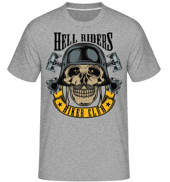 Hell Riders Biker Club -  T-Shirt Shirtinator homme - Gris chiné - Devant
