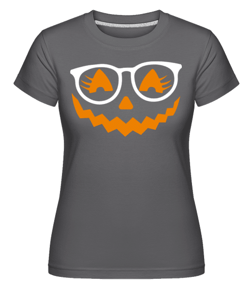 Preview: Pumpkin head -  Shirtinator Women's T-Shirt - Anthracite - Front