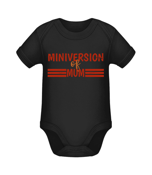 Vorschau: Miniversion Of Mum - Baby Bio Strampler - Schwarz - Vorne